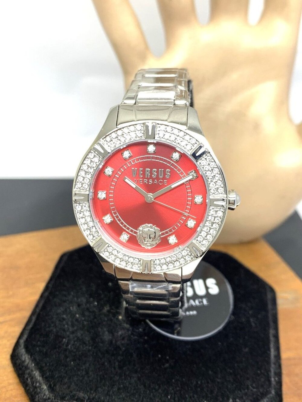 Versus by Versace Women's Watch VSP263121 Red Dial Silver Stainless Steel 35mm